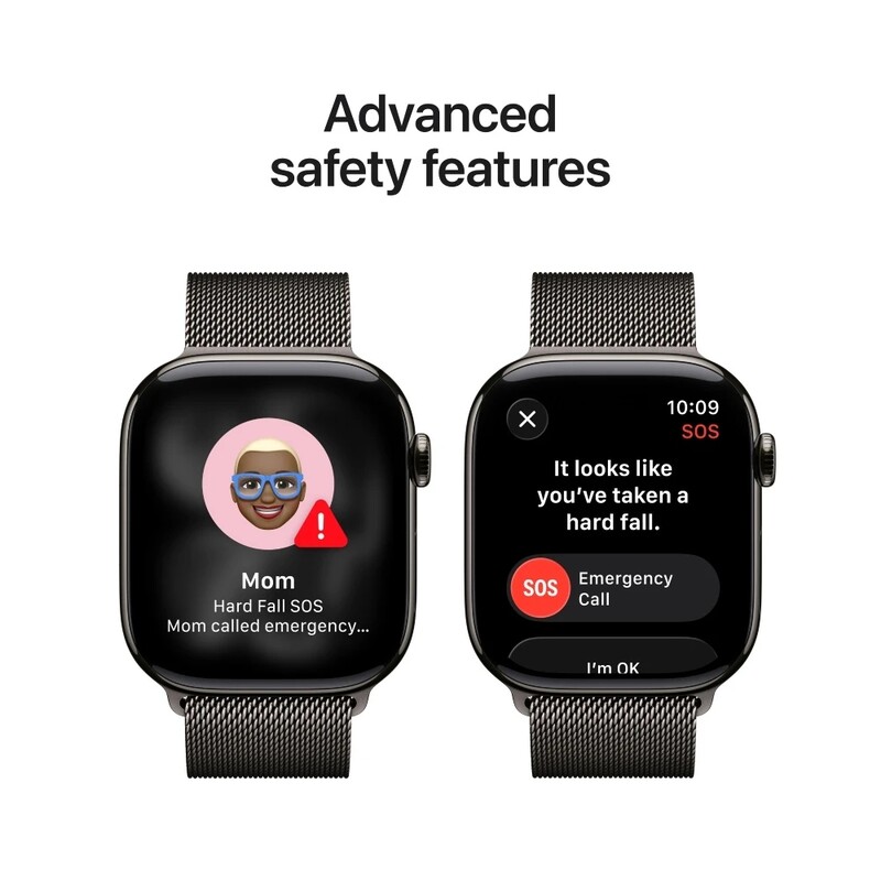 Смарт-годинник Apple Watch Series 11 GPS + Cellular 46mm Slate Titanium Case with Slate Milanese Loop - M/L (MFD44RK/A)