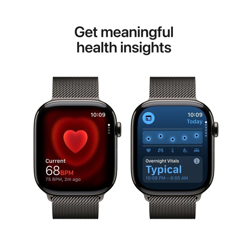 Смарт-годинник Apple Watch Series 11 GPS + Cellular 46mm Slate Titanium Case with Slate Milanese Loop - M/L (MFD44RK/A)
