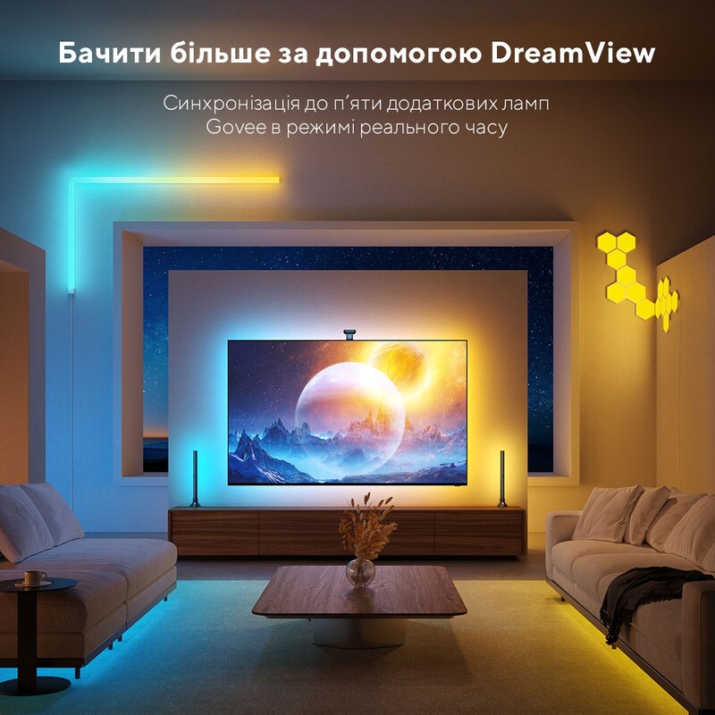 Набір адаптивного підсвічування Govee H605C TV Backlight T2 для ТБ та моніторів до 85" (H605C312)