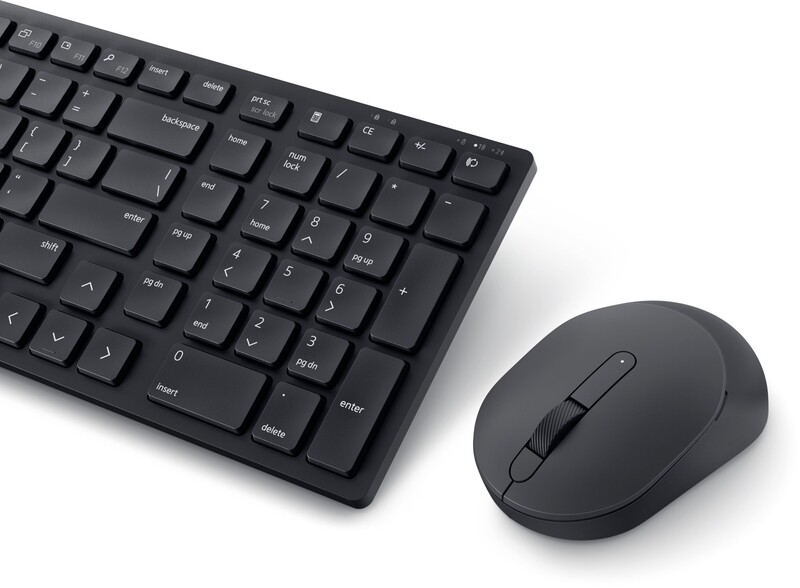 Комплект (клавіатура, миша) бездротовий Dell Pro Compact Silent Keyboard and Mouse KM555 Black (580-BBWJ)