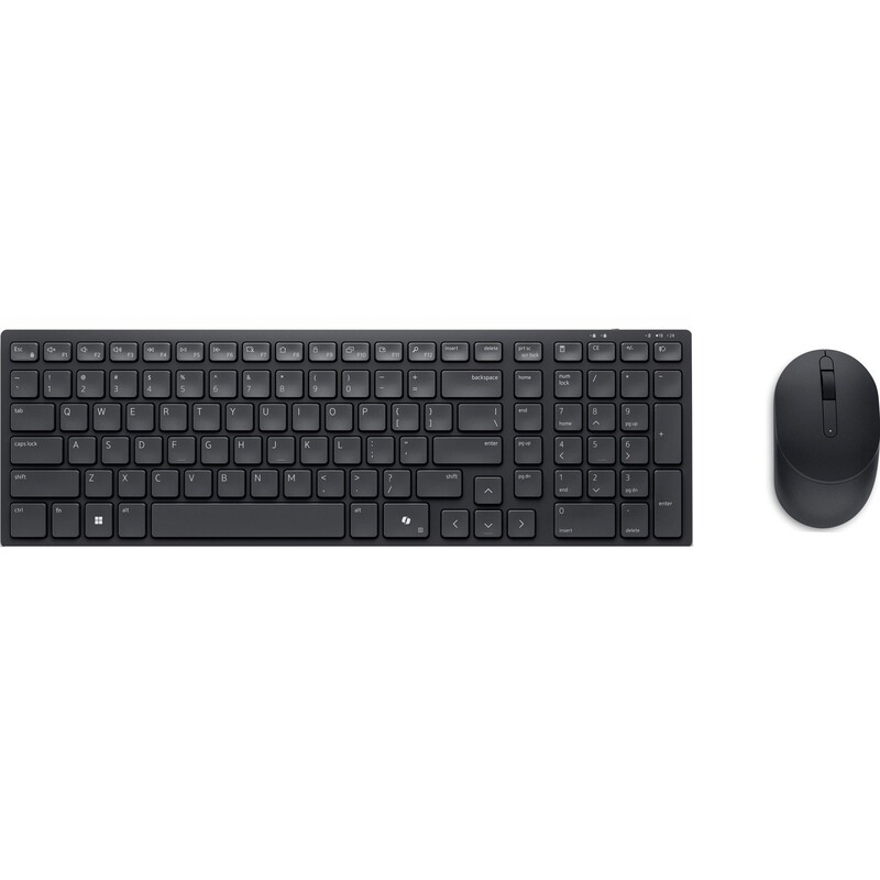 Комплект (клавіатура, миша) бездротовий Dell Pro Compact Silent Keyboard and Mouse KM555 Black (580-BBWJ)
