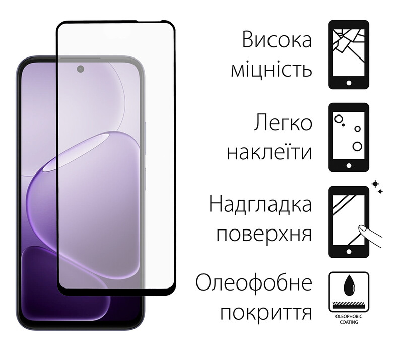 Захисне скло Dengos для Oppo A6x 4G/A6k 4G/A6 4G Black Full Glue (TGFG-438)