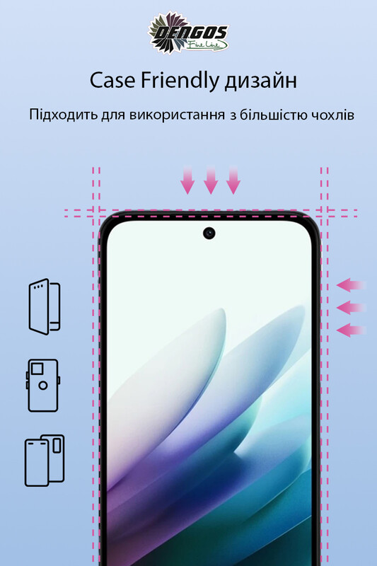 Захисне скло Dengos для Xiaomi Redmi 15 4G/5G Black Full Glue (DG-TG2P-90) 2 шт.