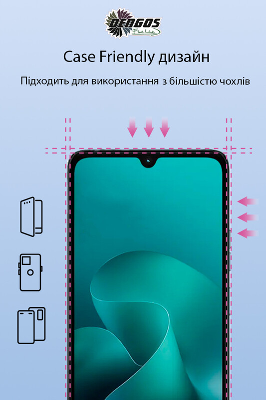 Захисне скло Dengos для Motorola Moto G06/G06 Power Black Full Glue (DG-TG2P-92) 2 шт.