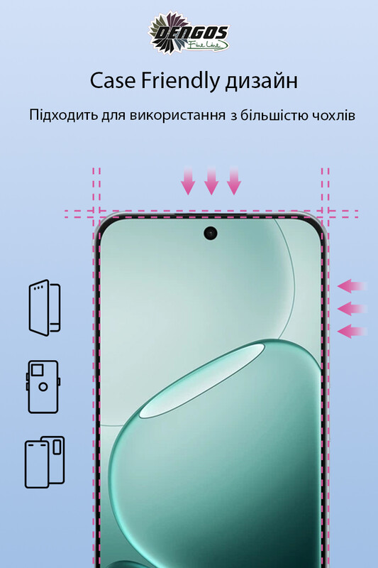 Захисне скло Dengos для Oppo A6 Pro Black Full Glue (DG-TG2P-94) 2 шт.