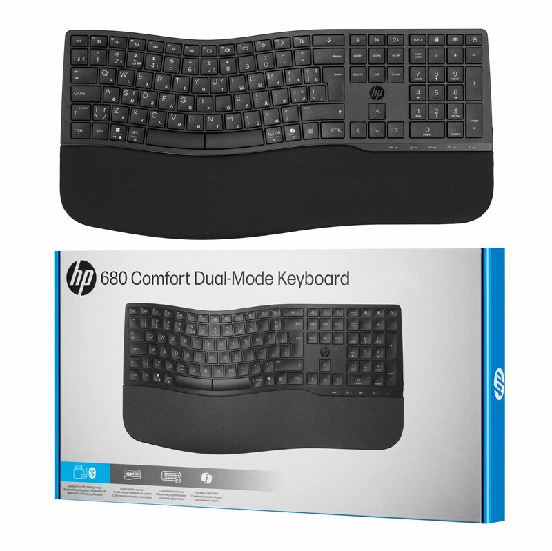 Клавiатура HP 680 Comfort Dual-Mode Black (8T6L8AA)