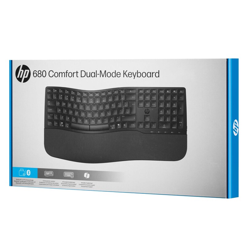 Клавiатура HP 680 Comfort Dual-Mode Black (8T6L8AA)