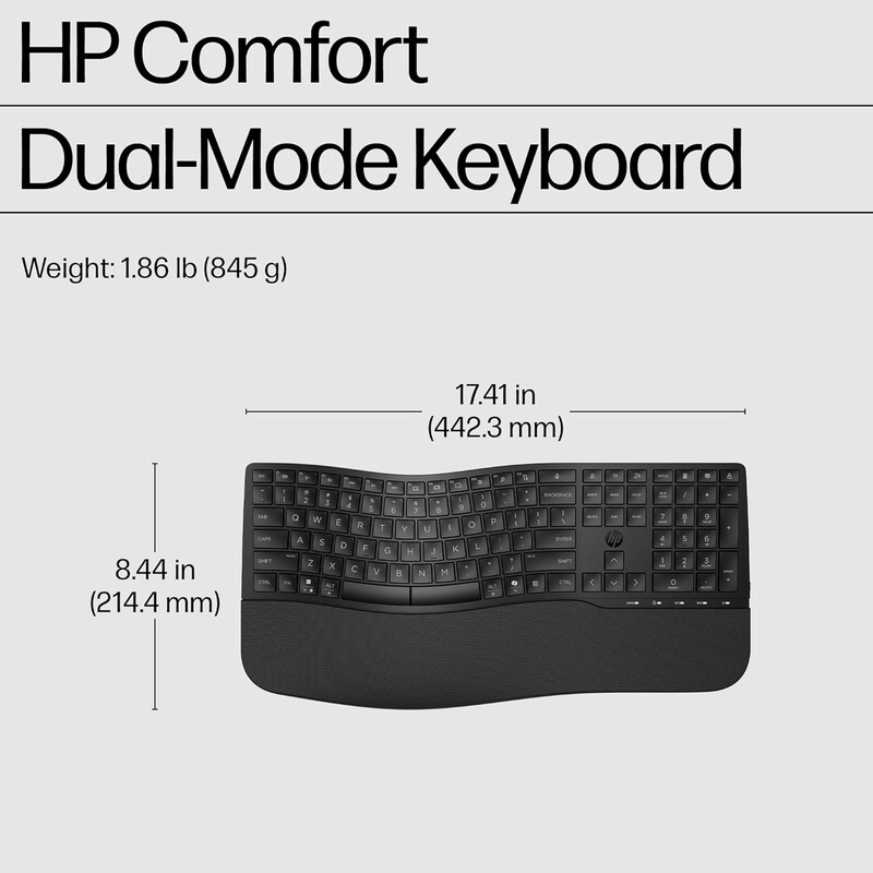 Клавiатура HP 680 Comfort Dual-Mode Black (8T6L8AA)