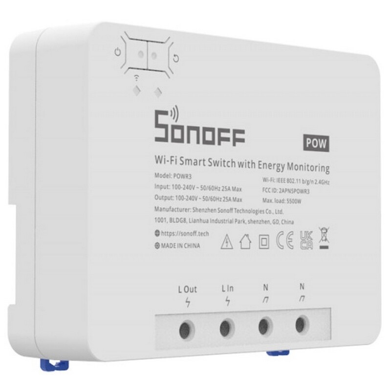 Розумний 1-канальний перемикач Sonoff Wi-Fi POWR3