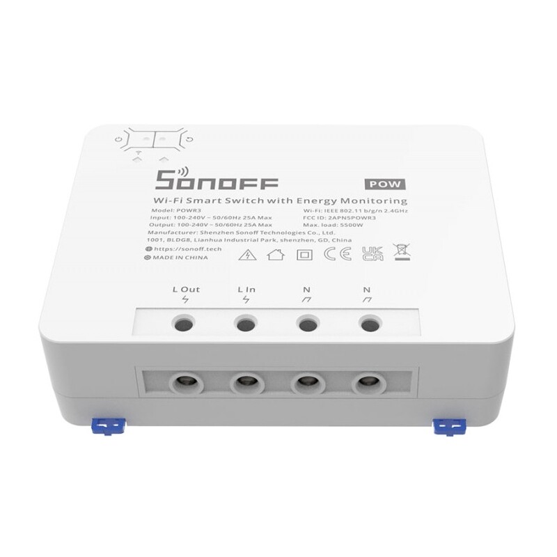 Розумний 1-канальний перемикач Sonoff Wi-Fi POWR3