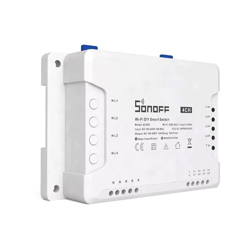 Розумний 4-канальний перемикач Sonoff Wi-Fi 4CHR3