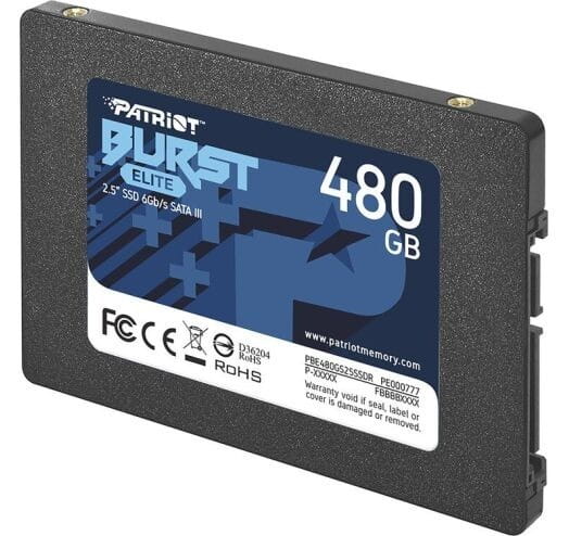 Накопитель SSD  480GB Patriot Burst Elite 2.5" SATAIII TLC (PBE480GS25SSDR)