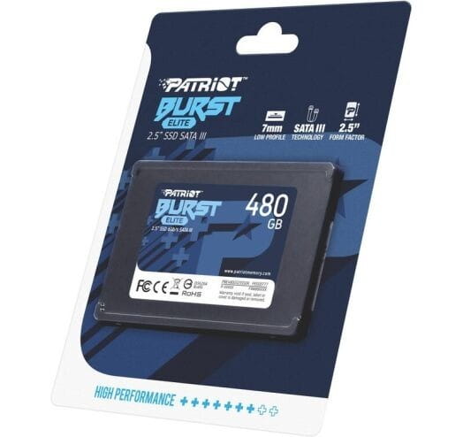 Накопитель SSD  480GB Patriot Burst Elite 2.5" SATAIII TLC (PBE480GS25SSDR)