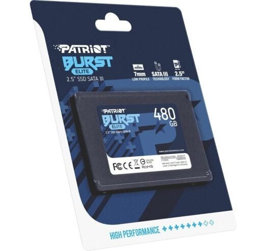 Накопитель SSD  480GB Patriot Burst Elite 2.5" SATAIII TLC (PBE480GS25SSDR)