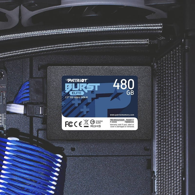 Накопитель SSD  480GB Patriot Burst Elite 2.5" SATAIII TLC (PBE480GS25SSDR)
