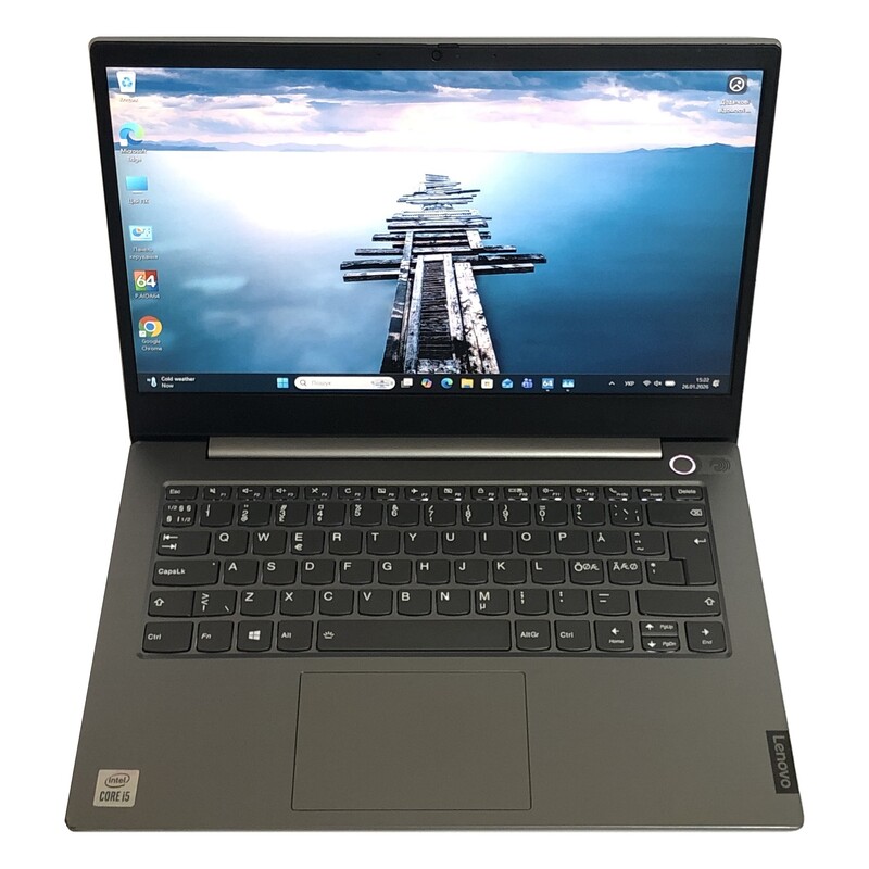 Ноутбук Lenovo ThinkBook 14IIL / 14" FullHD IPS / i5-1035G1 / 8GB / 128GB SSD / Win11Pro / Backlight / сканер відбитка - Б/в