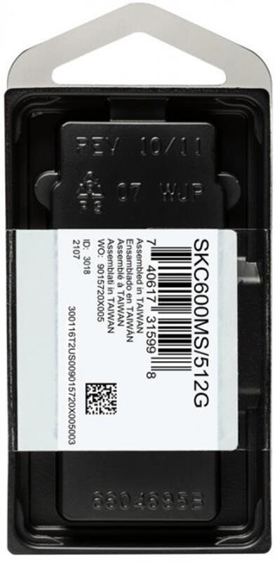 Накопитель SSD  256GB Kingston KC600 mSATA SATAIII 3D TLC (SKC600MS/256G)