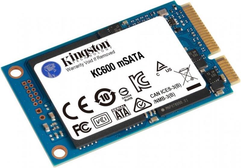 Накопитель SSD  256GB Kingston KC600 mSATA SATAIII 3D TLC (SKC600MS/256G)