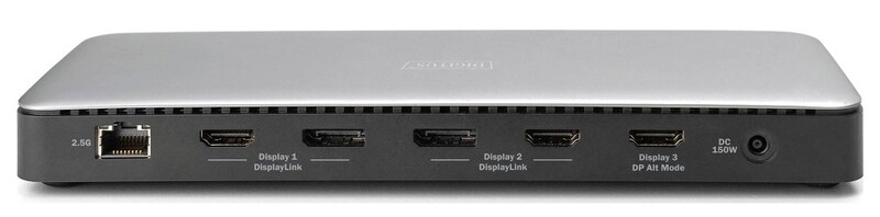 Док-станція Digitus USB-C USB3.2х4/USB-C/HDMIx3/DisplayPortx2/RJ45/Audio (DA-70918)