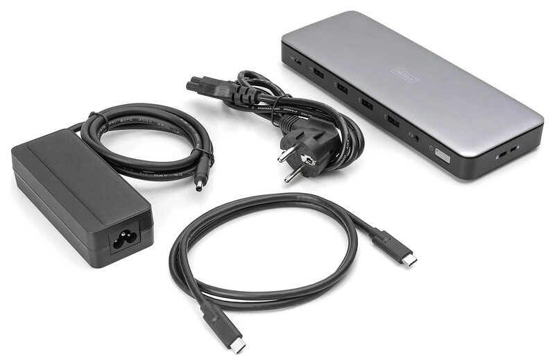 Док-станція Digitus USB-C USB3.2х4/USB-C/HDMIx3/DisplayPortx2/RJ45/Audio (DA-70918)
