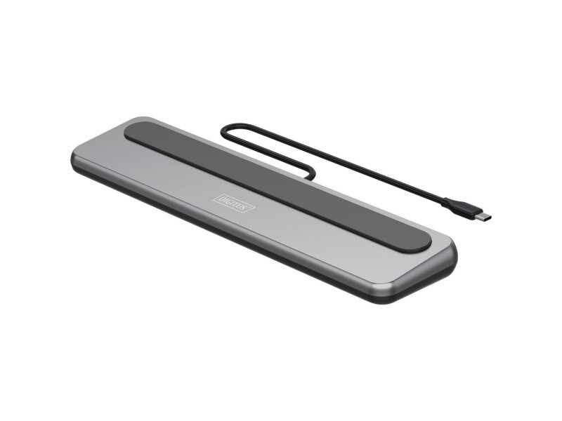 Док-станция Digitus USB-C USB3.2х3/USB-C/SD/MicroSD/HDMIx2/DisplayPort/RJ45/Audio (DA-70919)