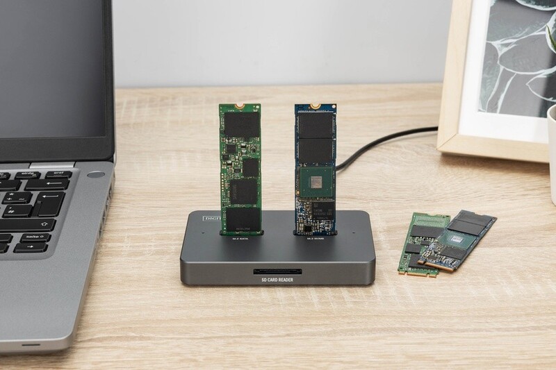 Док-станція Digitus Dual для M.2 NVMe SSD, USB Type-C 3.2, Grey (DA-71546-1)