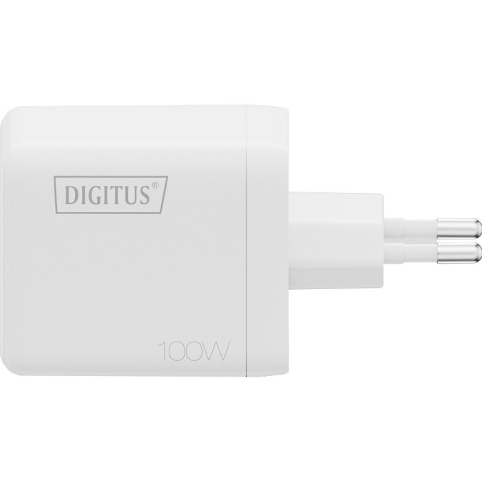 Мережевий зарядний пристрій Digitus (2USB-C, 3A, 1USB-A, 3A) 100W White (DA-10304)