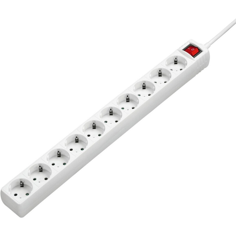 Фільтр живлення Hama 10 розеток, 3 м, White (00137234)