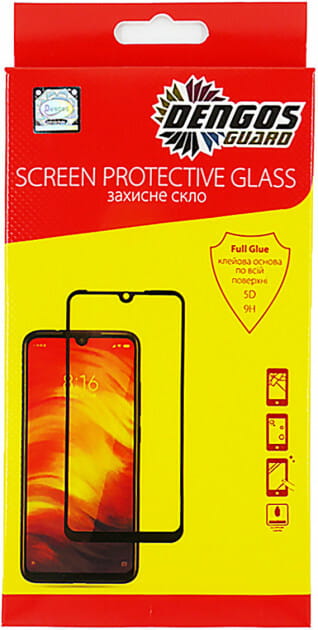 Захисне скло Dengos для Samsung Galaxy A21 SM-A215 Black Full Glue (TGFG-118)