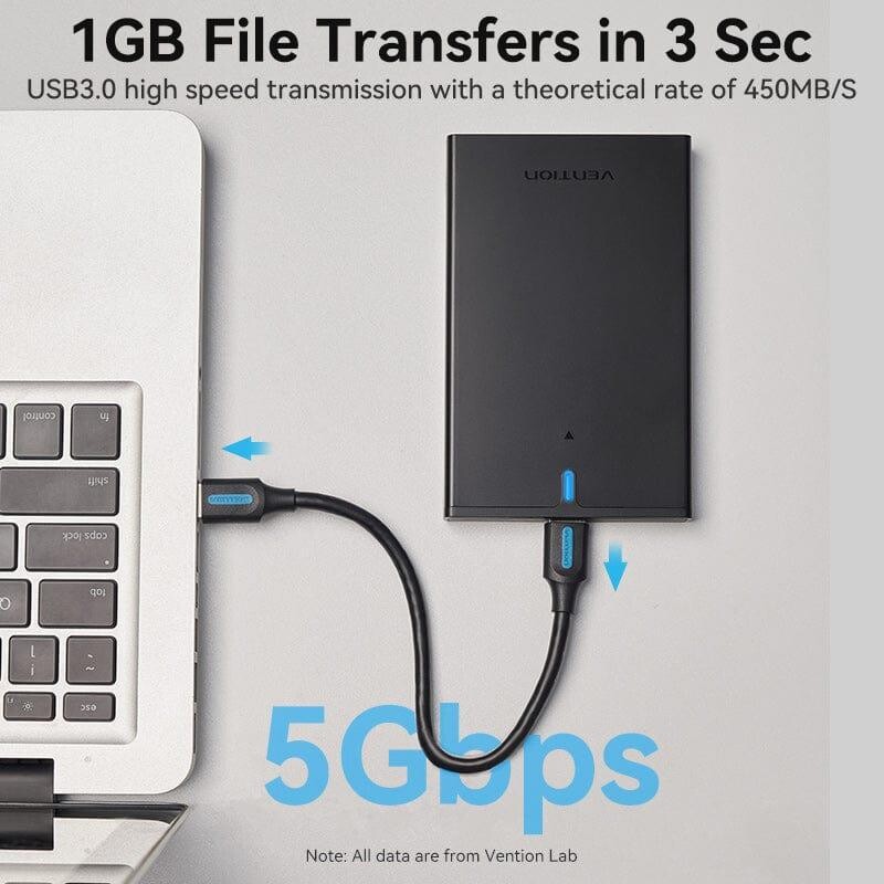 Внешний карман Vention для HDD/SSD 2.5" USB 3.0 Black (KPAB0)