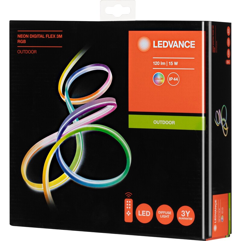 Светодиодная лента Ledvance Neon Digital Flex 15W, RGB 3 м (4058075504745)