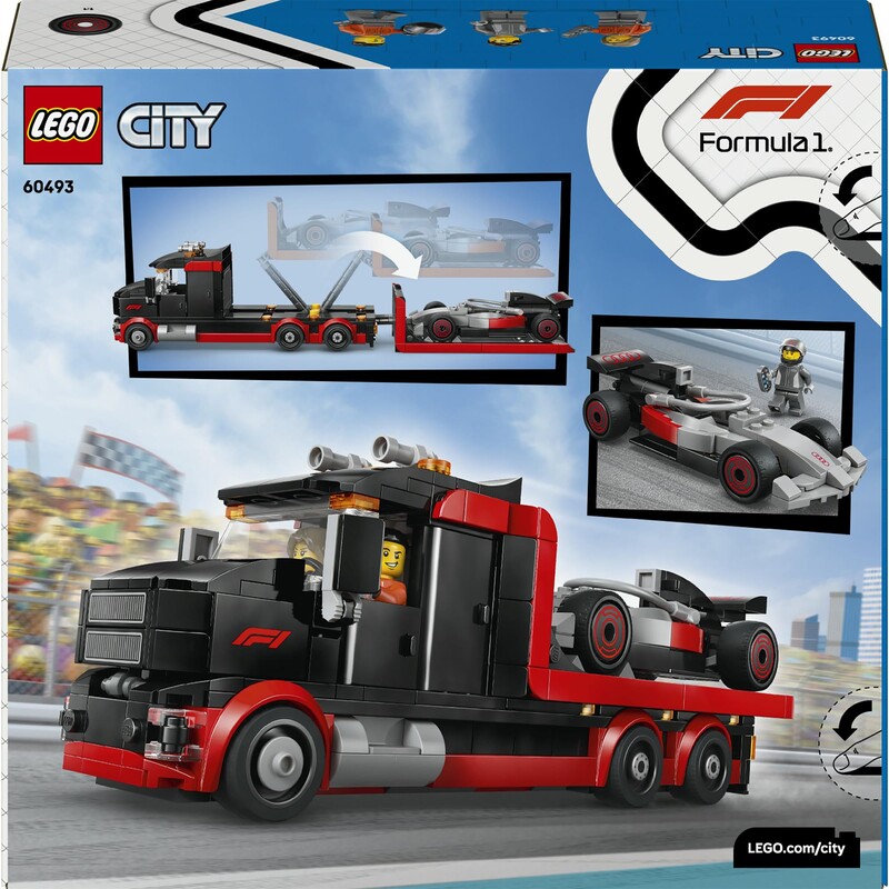 Конструктор LEGO City Вантажівка для демонстрації F1 із перегоновим автомобілем Audi F1 (60493)
