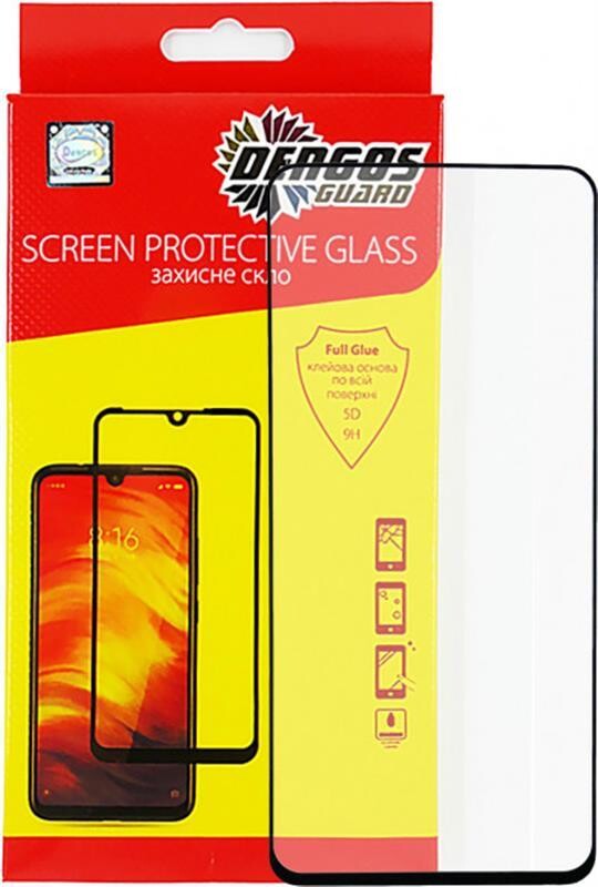 Захисне скло Dengos для Oppo A74 Black Full Glue (TGFG-177)