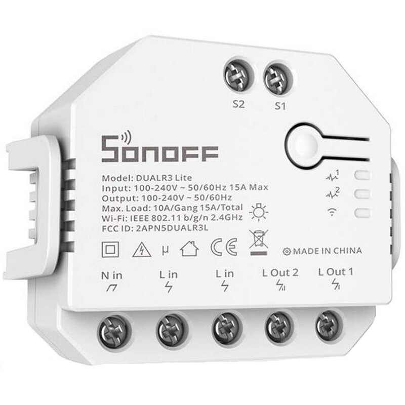 Смарт-перемикач Sonoff Wi-Fi із подвійним реле DUALR3-LITE