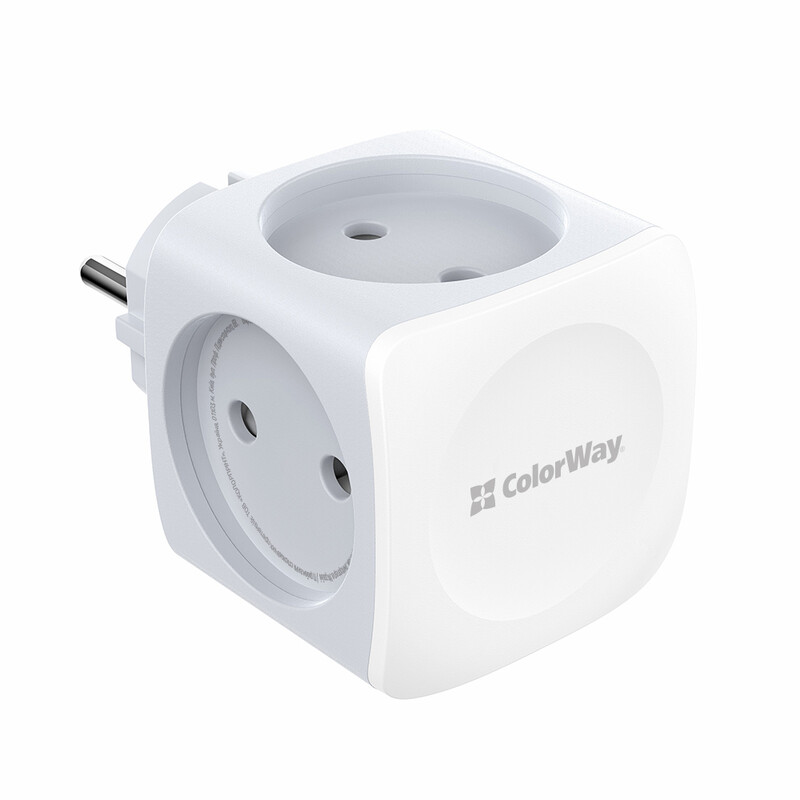 Разветвитель ColorWay CW-CHE4W 4 розетки White
