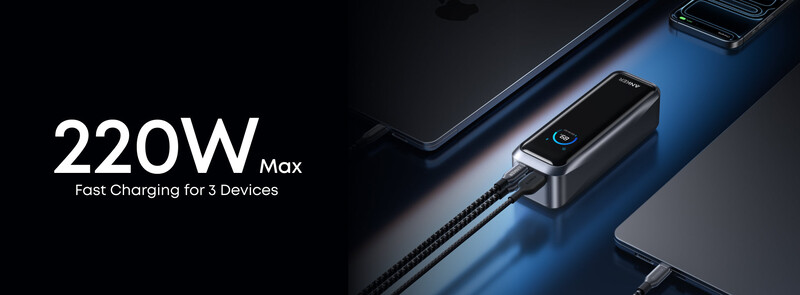 Універсальна мобільна батарея Anker Prime 20000mAh 220W Black (A110BH11)