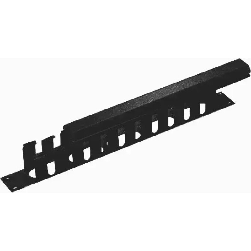 Організатор кабелю Mirsan 19" 1U гребінка, RAL 9005 (MR.OKK1U19.01)