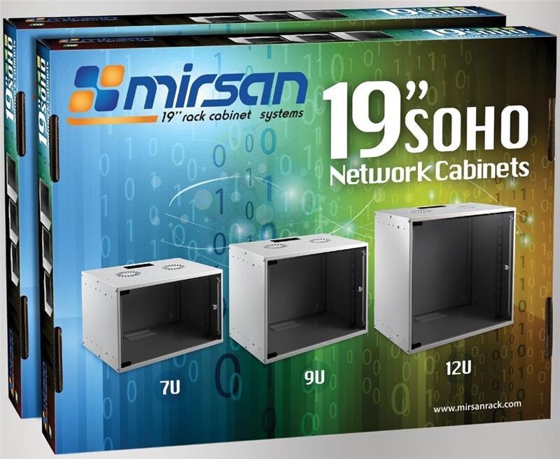 Шкаф настенный Mirsan Soho 19" 9U 535x300, RAL 7035 (MR.SOH09U30DE.02)