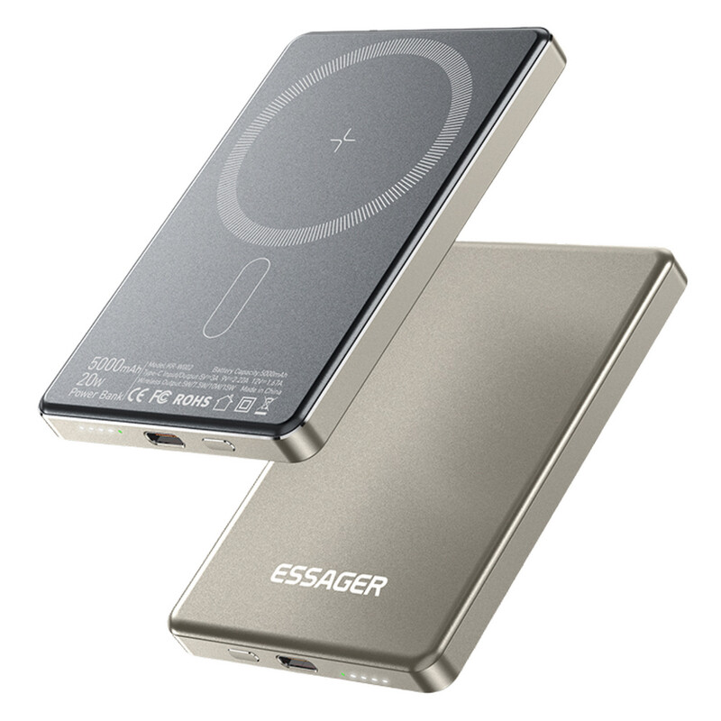 Універсальна мобільна батарея Essager Cross-Border 5000mAh 20W Magsafe/PD/QC3.0 Grey (EDY5K-YJ0A-Z)