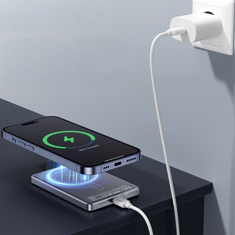 Універсальна мобільна батарея Essager Cross-Border 5000mAh 20W Magsafe/PD/QC3.0 Grey (EDY5K-YJ0A-Z)