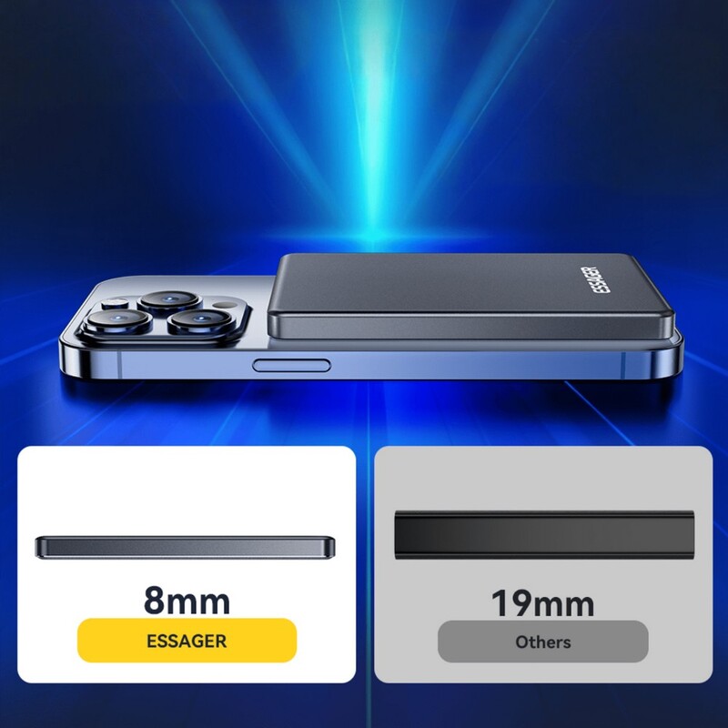 Універсальна мобільна батарея Essager Cross-Border 5000mAh 20W Magsafe/PD/QC3.0 Grey (EDY5K-YJ0A-Z)