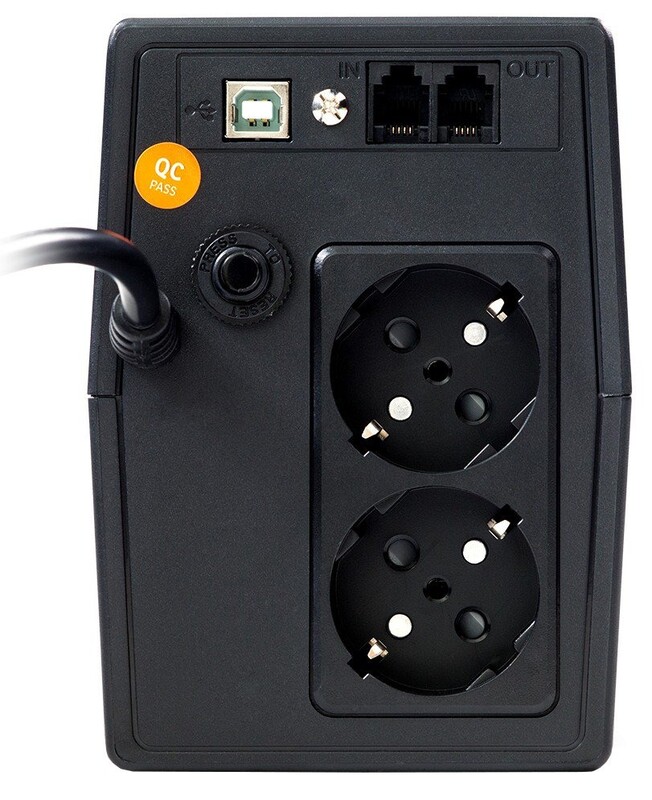 ИБП NJOY Horus Plus 600 (PWUP-LI060H1-AZ01B) Lin.int., AVR, 2 x евро, USB, LCD, пластик