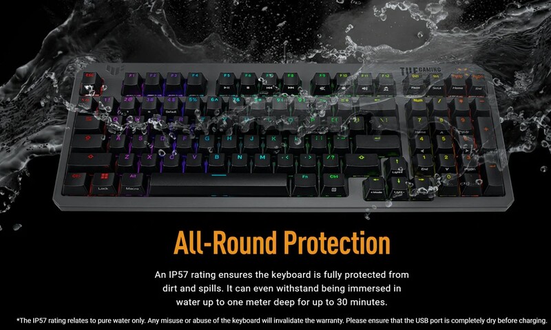 Клавиатура Asus TUF Gaming K3 Gen II Opti-Mech RGB 97key Switches ABS Black (90MP0390-BKMA00)_promo
