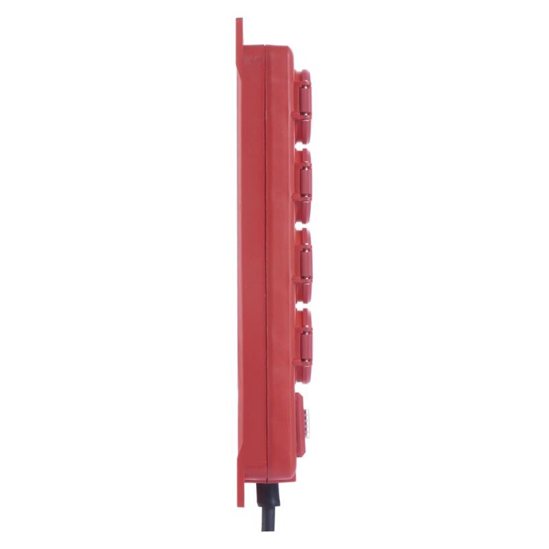 Фільтр живлення Emos (P14201) з вимикачем, 4 розетки, 1.5мм2, 10м, Red