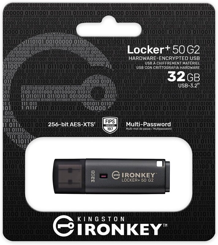 Флеш-накопичувач USB 3.2 32GB Kingston IronKey Locker+ 50 G2 (IKLP50G2/32GB)