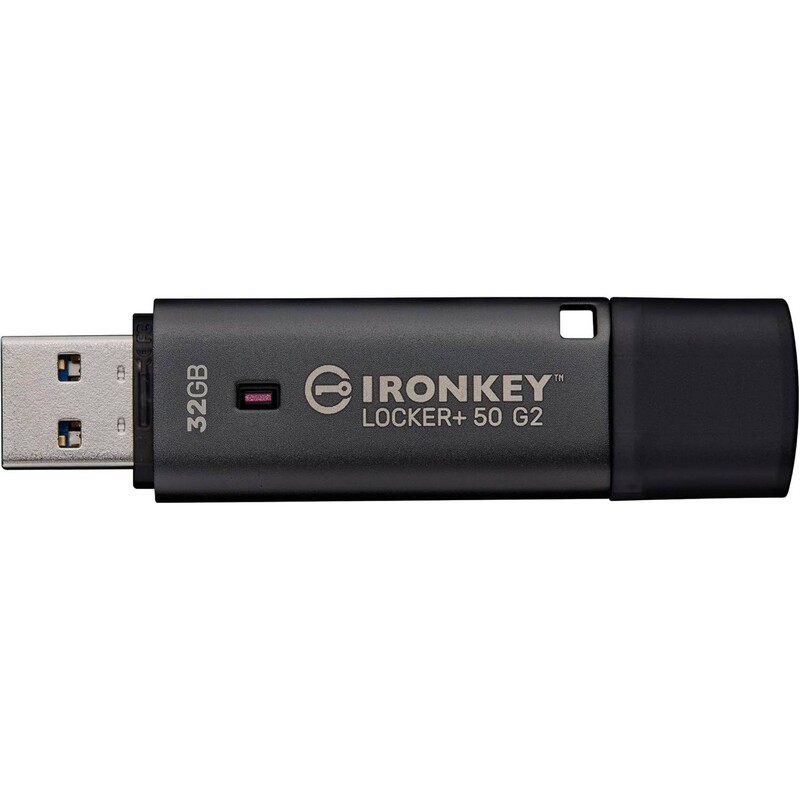 Флеш-накопичувач USB 3.2 32GB Kingston IronKey Locker+ 50 G2 (IKLP50G2/32GB)