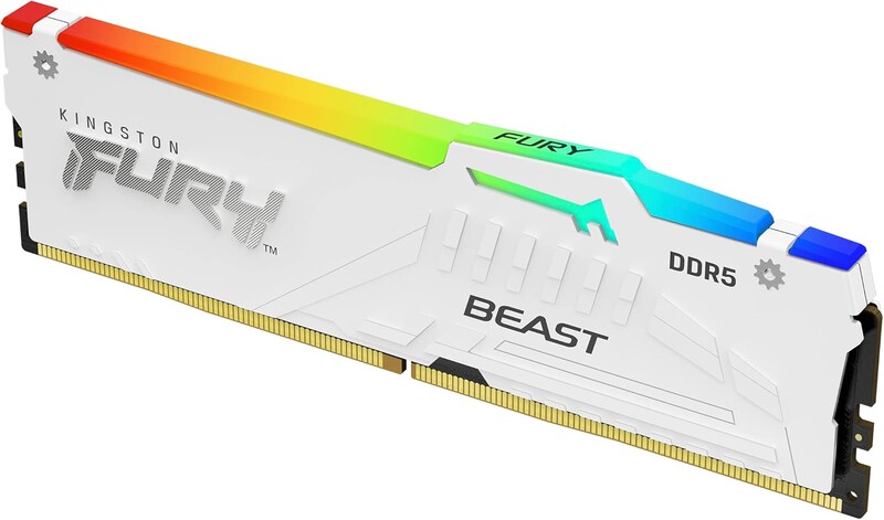 Модуль пам`ятi DDR5 16GB/6000 Kingston Fury Beast RGB EXPO White (KF560C36BWE2A-16)