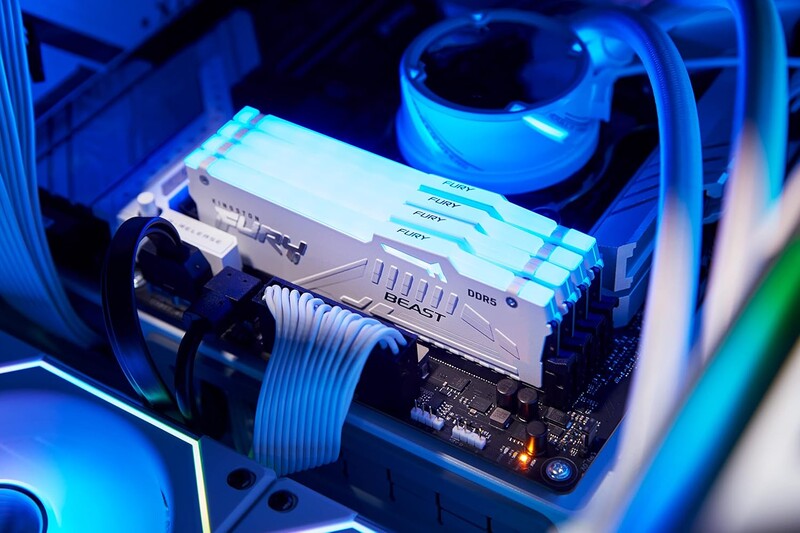 Модуль пам`ятi DDR5 16GB/6000 Kingston Fury Beast RGB EXPO White (KF560C36BWE2A-16)