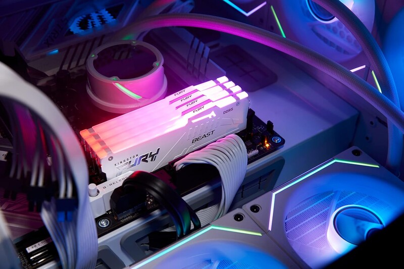 Модуль пам`ятi DDR5 16GB/6000 Kingston Fury Beast RGB EXPO White (KF560C36BWE2A-16)