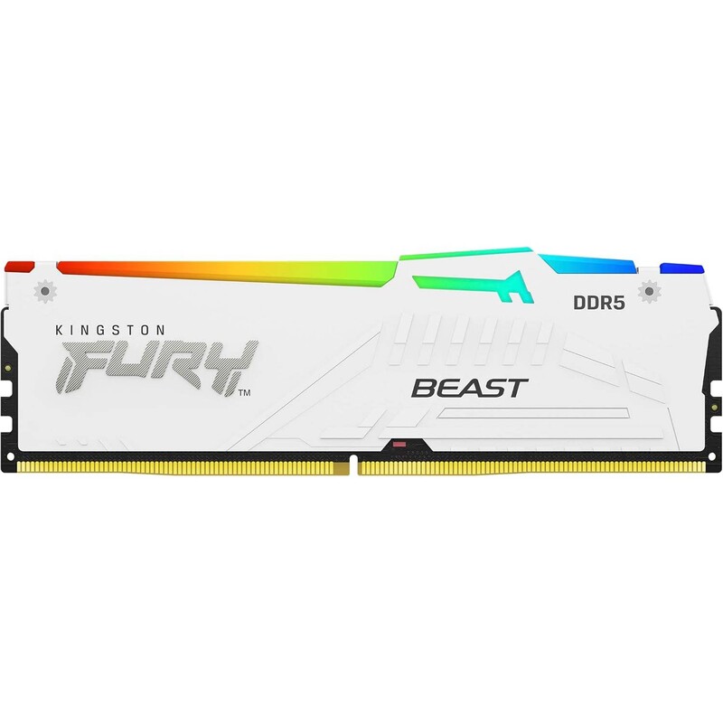 Модуль пам`ятi DDR5 16GB/6000 Kingston Fury Beast RGB EXPO White (KF560C36BWE2A-16)